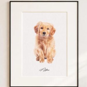 Custom Hand-Painted Watercolor Pet Portrait